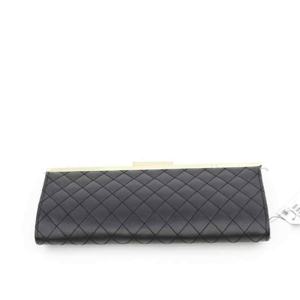 INC International Concepts Black Quilted Clutch Evening Party Purse - Picture 2 of 10
